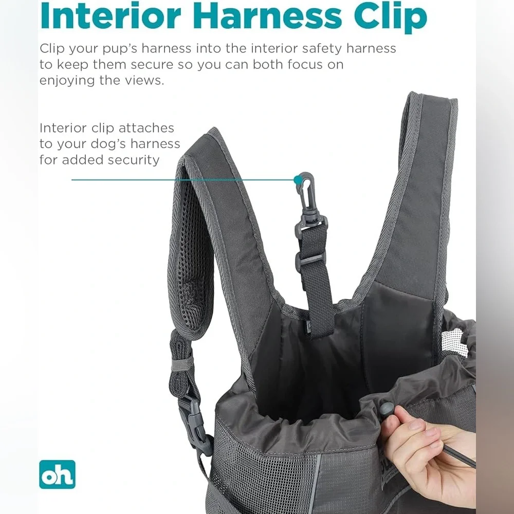 Outward Hound PupPak Dog Front Carrier, Small, Grey 10 pounds